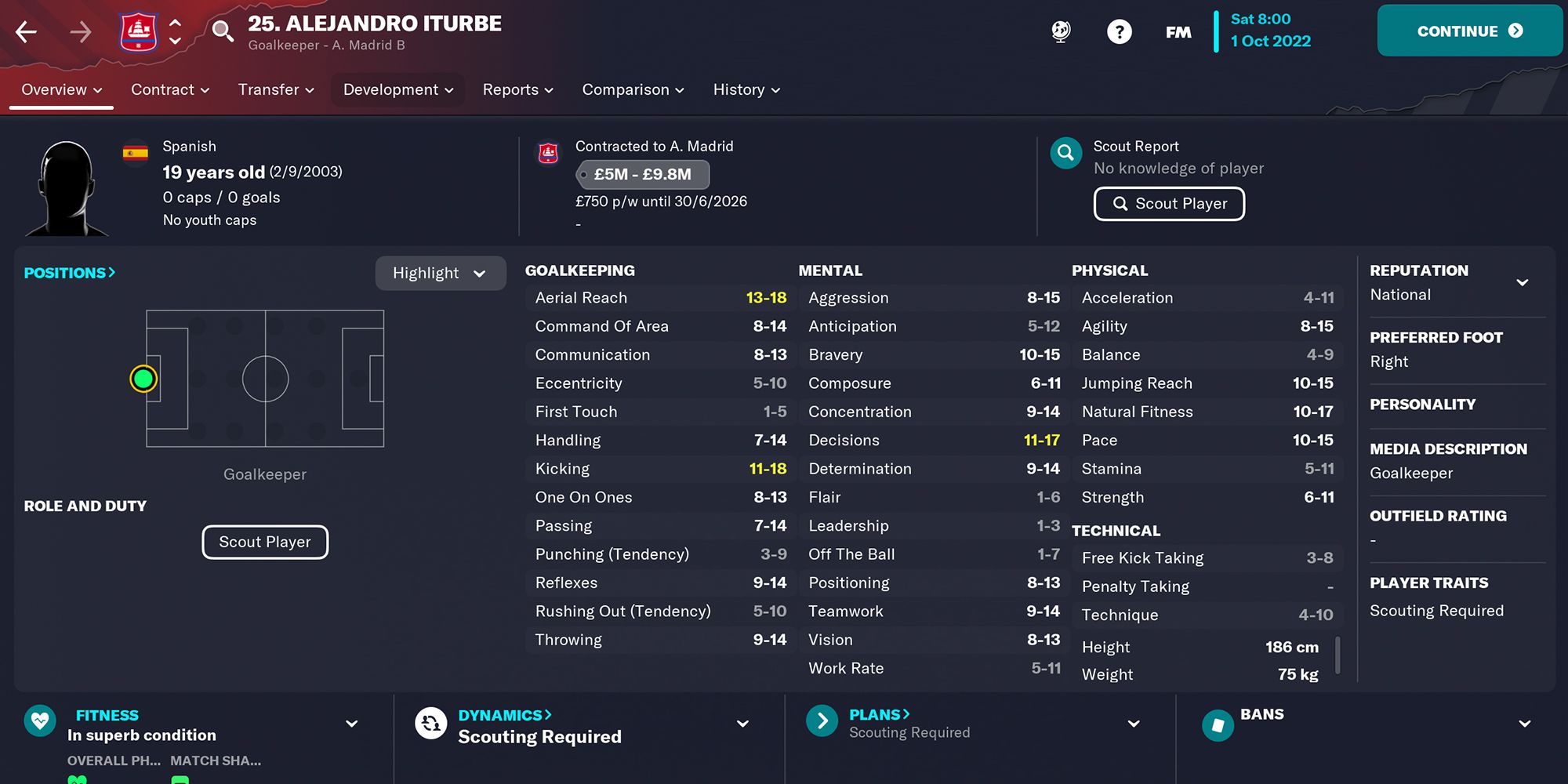 Screenshot of Alejandro Iturbe In Football Manager 23